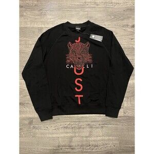 just cavalli Cheetah Black mens Crewneck